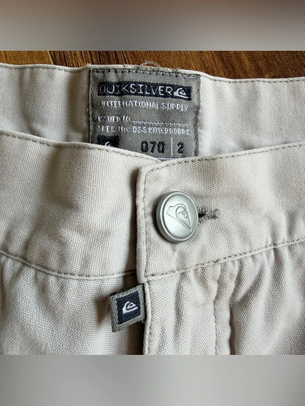 Y2K Quiksilver Khaki Carpenter Shorts Men’s 38 Surfer